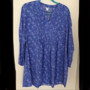 Old Navy large blue floral flowy dress